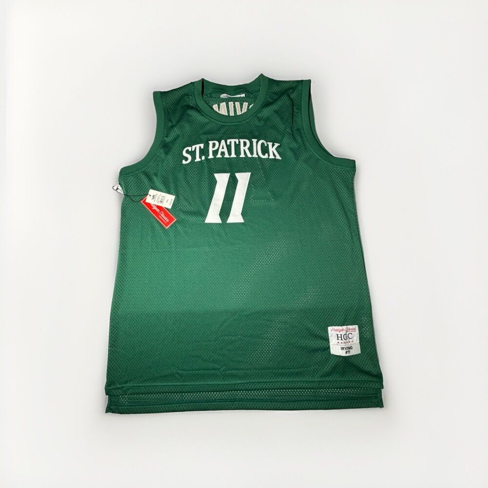 NWT Headgear Classics Kyrie Irving #11 St Patrick High School Jersey 4XL Green